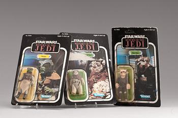STAR WARS ACTION FIGURES, 3 figurer, 1983.