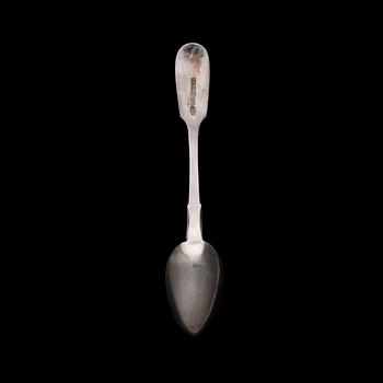 TESKEDAR, 12 st, silver, S:t Petersburg 1896-1908. Vikt 310,6 g.