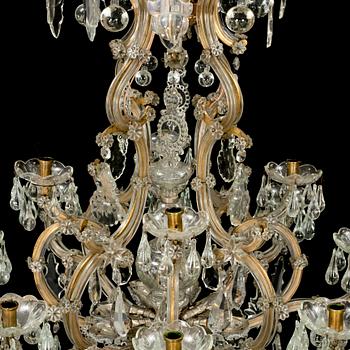 A 12-light chandelier, Maria Theresia-style, 20th century.