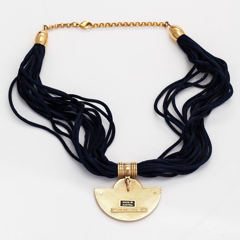 Michaela Frey, armband, halssmycke, örhängen, förgylld metall, emalj, Österrike.