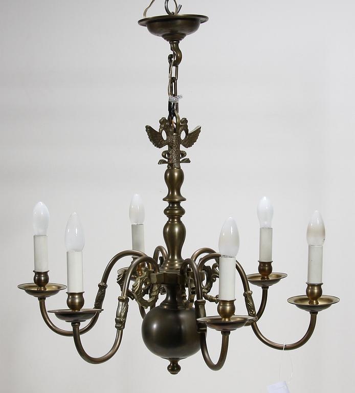 TAKKRONA, mässing. Barockstil. 1900-tal.