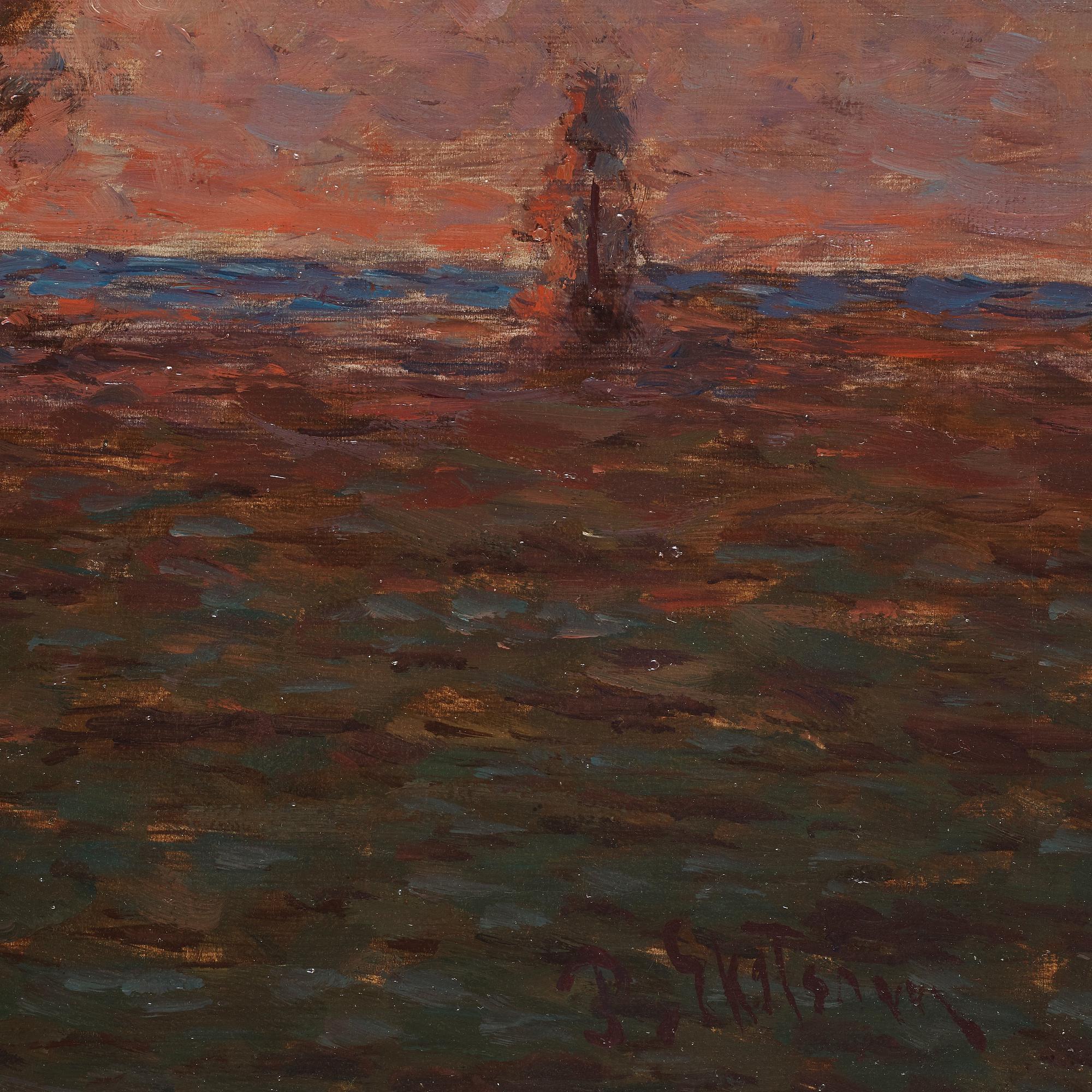 Per Ekström, Landskap i solnedgång.