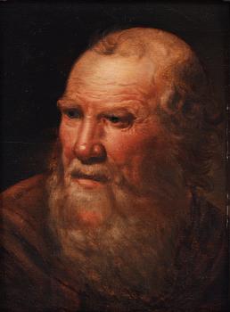 579. Jacob Jordaens Attributed to, The head of a saint, a study.