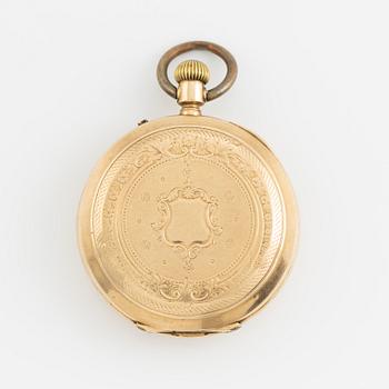 Pocket watch, 14K gold, 37 mm.
