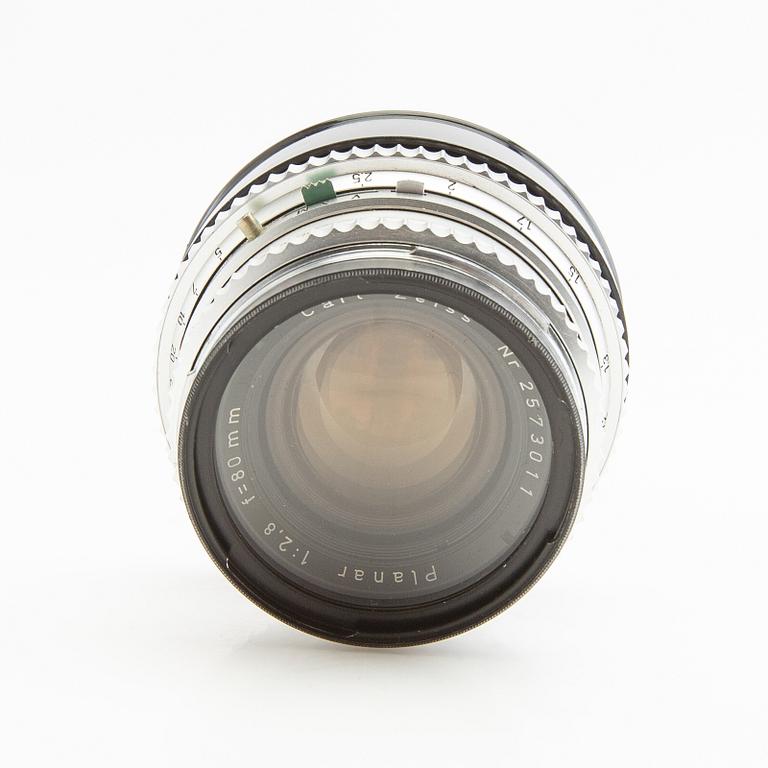 Kamera Hasselblad 500 EL/M kamerahus och objektiv.