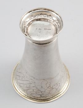 BÄGARE, silver, Stephan Halling, Örebro 1778. Vikt ca 250 gram.
