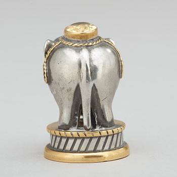 A Svenskt Tenn pewter and brass seal stamp, attributed to Estrid Ericson.