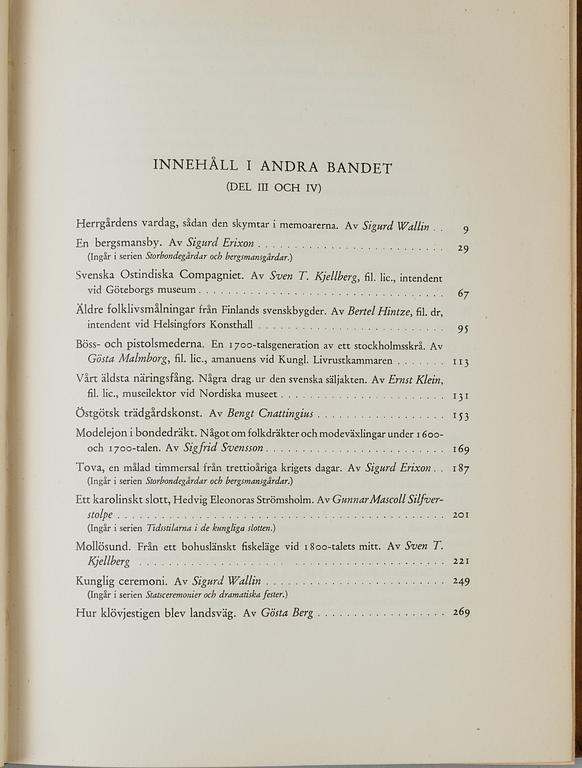 BÖCKER, Svenska Kulturbilder, Erixon och Wallin, 1932, sex volymer.