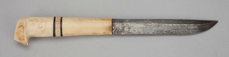 PUUKKO-KNIV, sign. Johannes Lauri, Rovaniemi. Ca 1930.