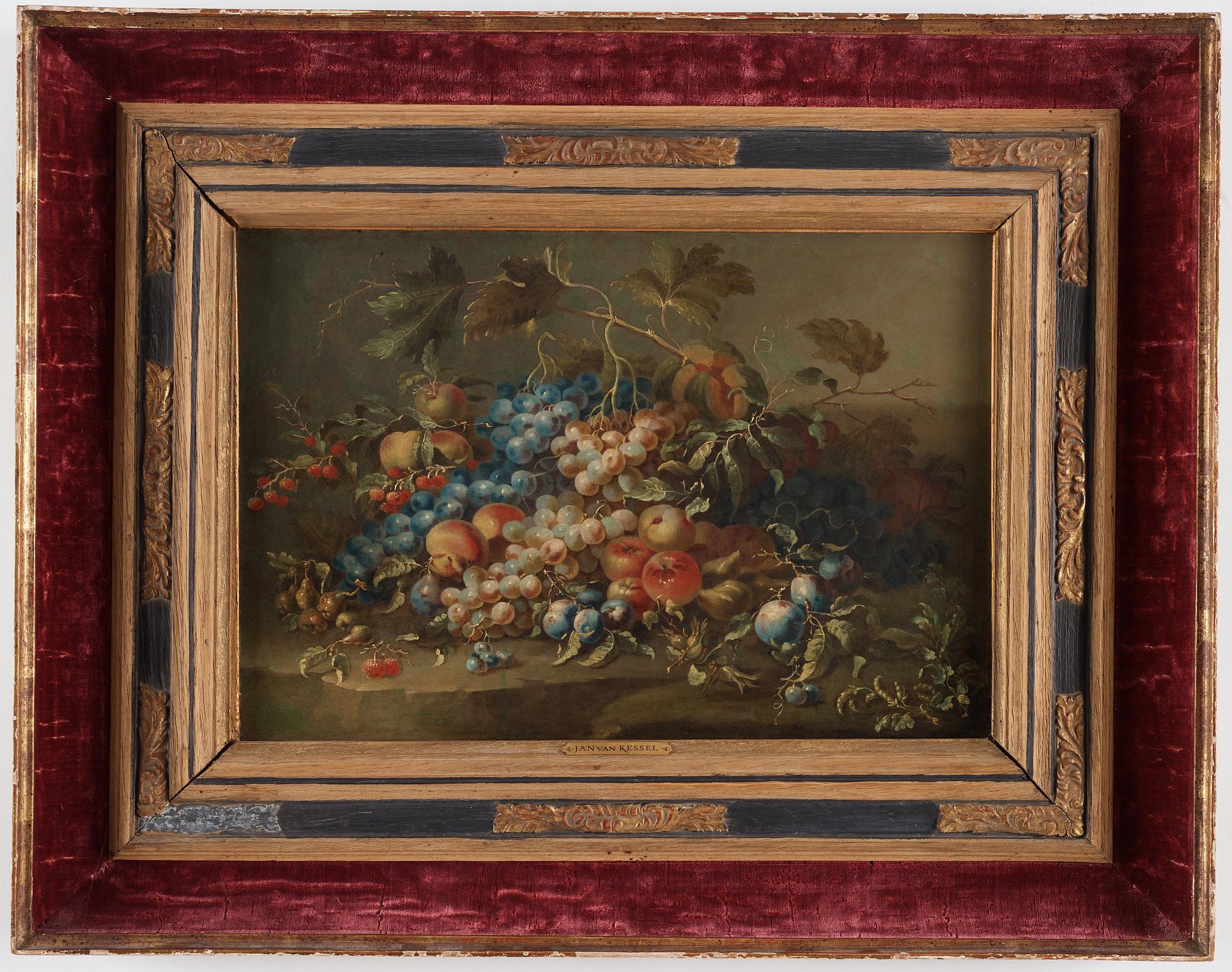 Jan van Kessel I, Still life with fruits.