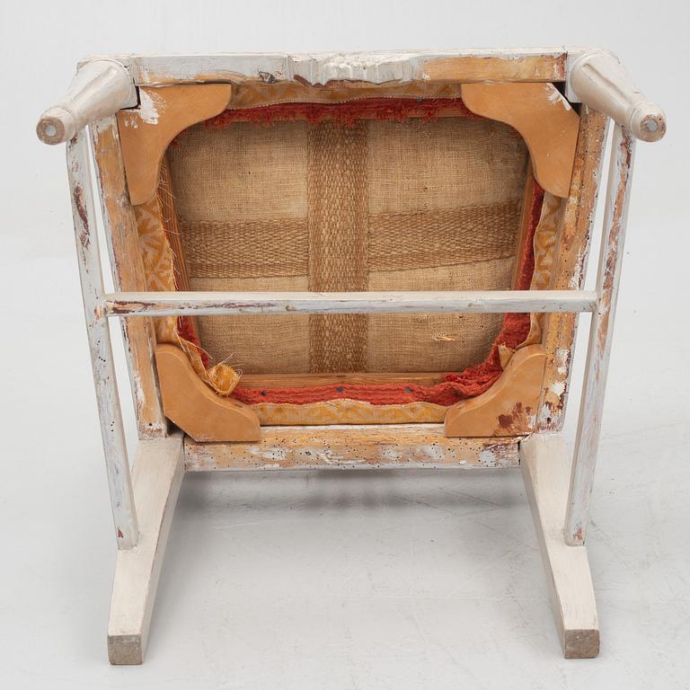 Stolar, ett par, sengustavianska, Lindome, omkring 1800.