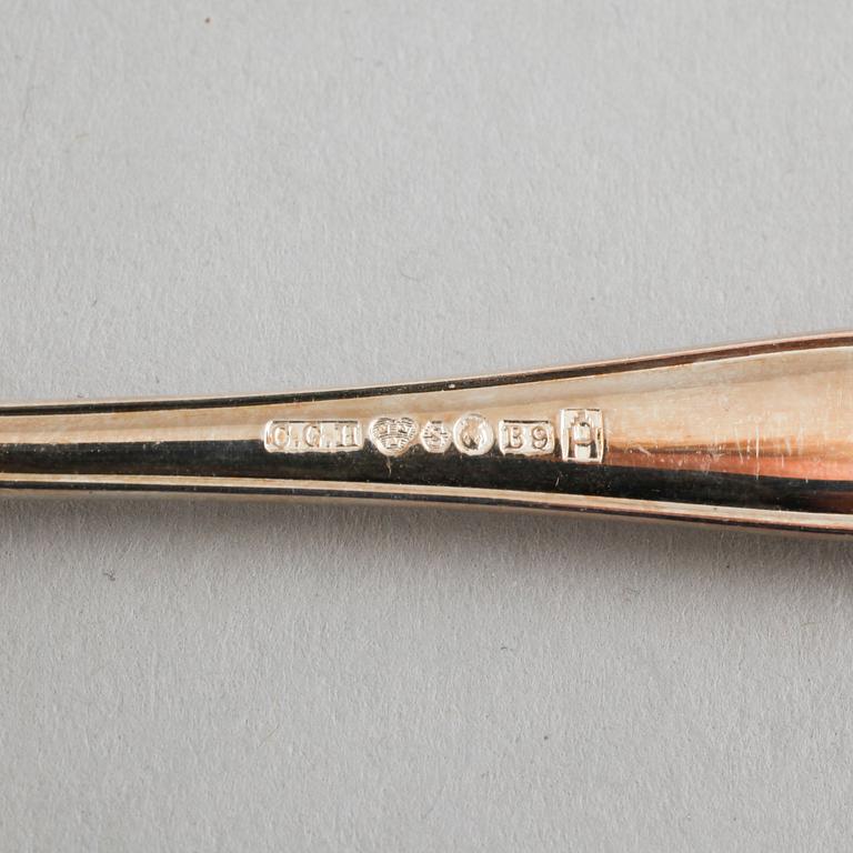 72 silver cutlery by C.G Hallberg, Stockholm, 20th century.