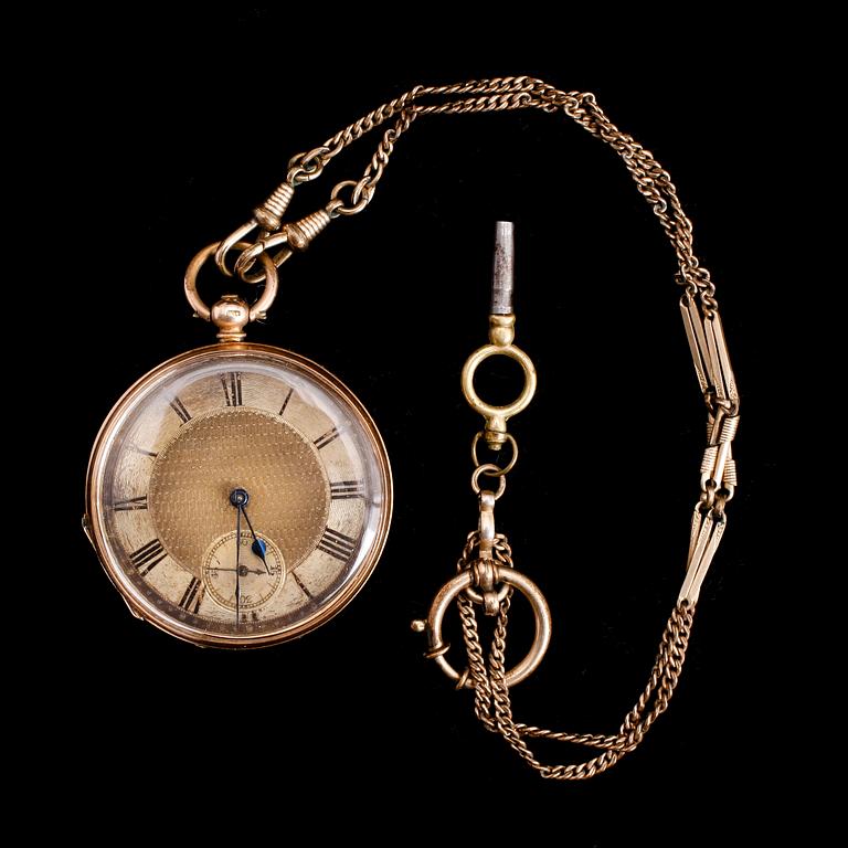 FICKUR, 14 k guld, tidigt 1900-tal.