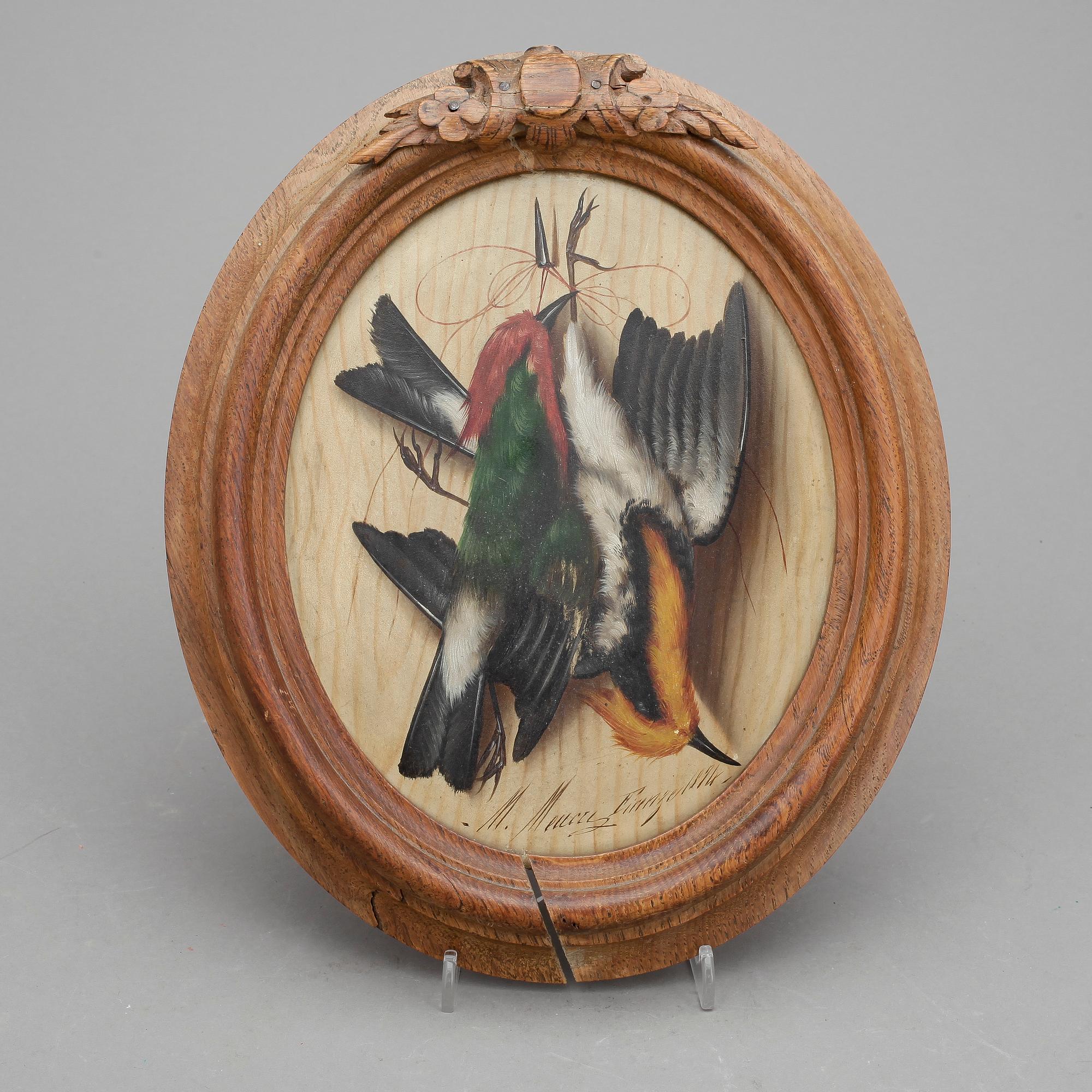 MICHELANGELO MEUCCI, olja på pannå, signerad o daterad 1871.