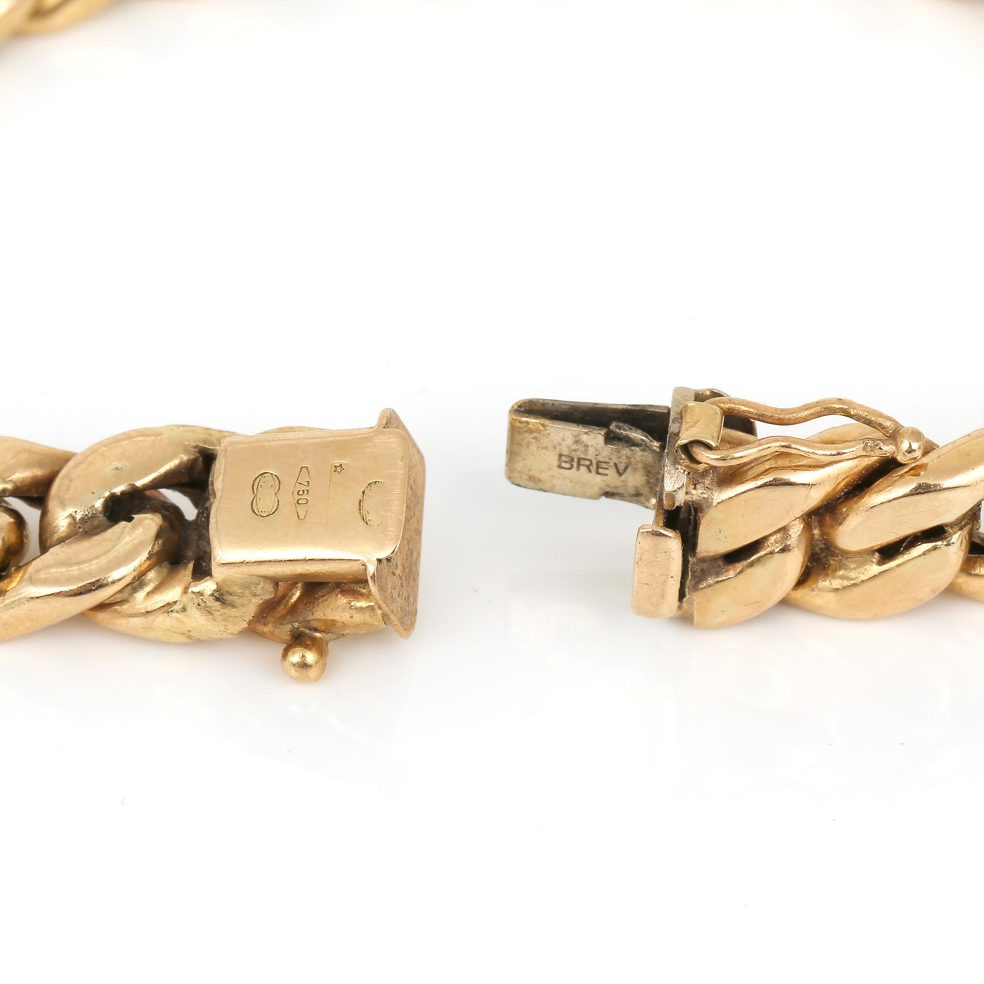 ARMBAND, 18K guld, Italien. Total vikt ca 23 g.