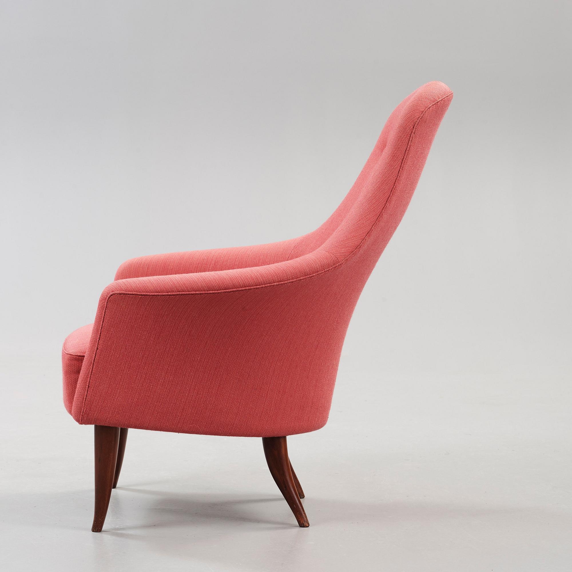 KERSTIN HÖRLIN-HOLMQUIST, fåtöljer, 2 st, "Stora Eva" och "Stora Adam" ur serien Paradiset, NKs Triva-serie, 1950-60-tal.