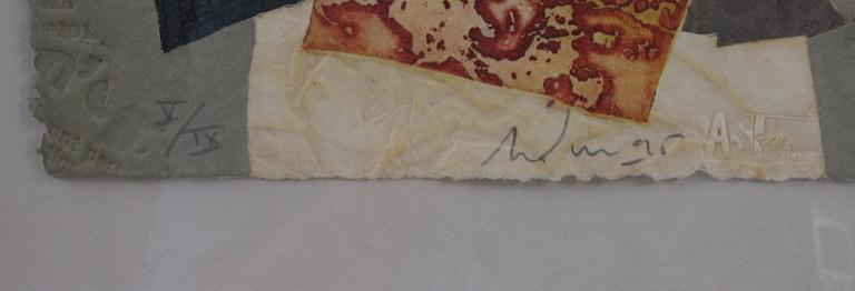 ALAIN SOUCASSE, seriegrafi, sign o numr "V/IX", dat "95".