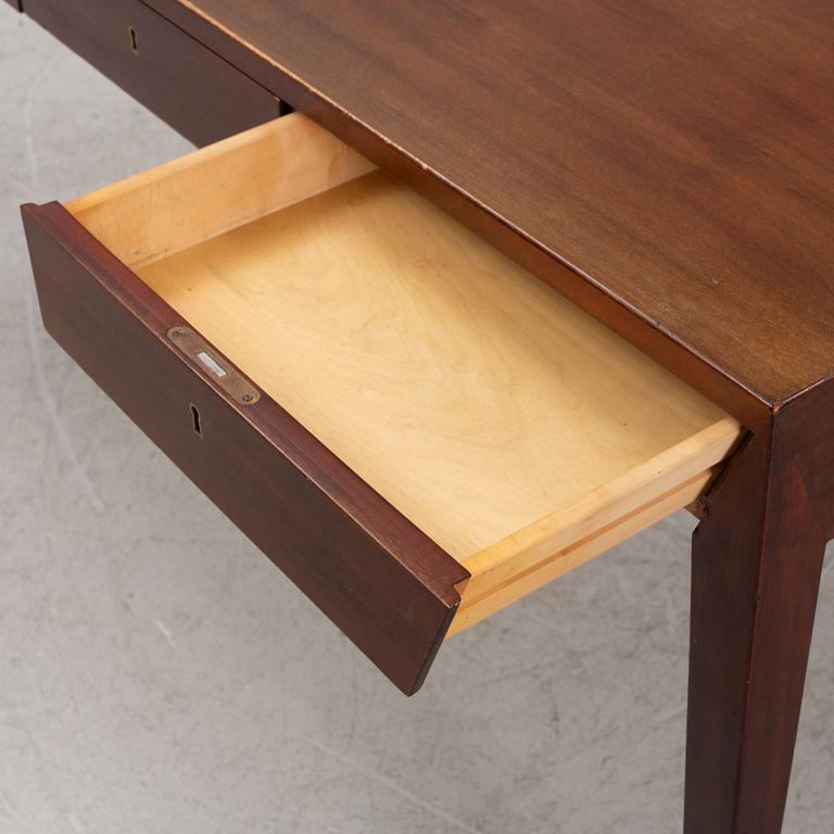 Severin Hansen, a mahogany desk for Haslev, Denmark 1960s.