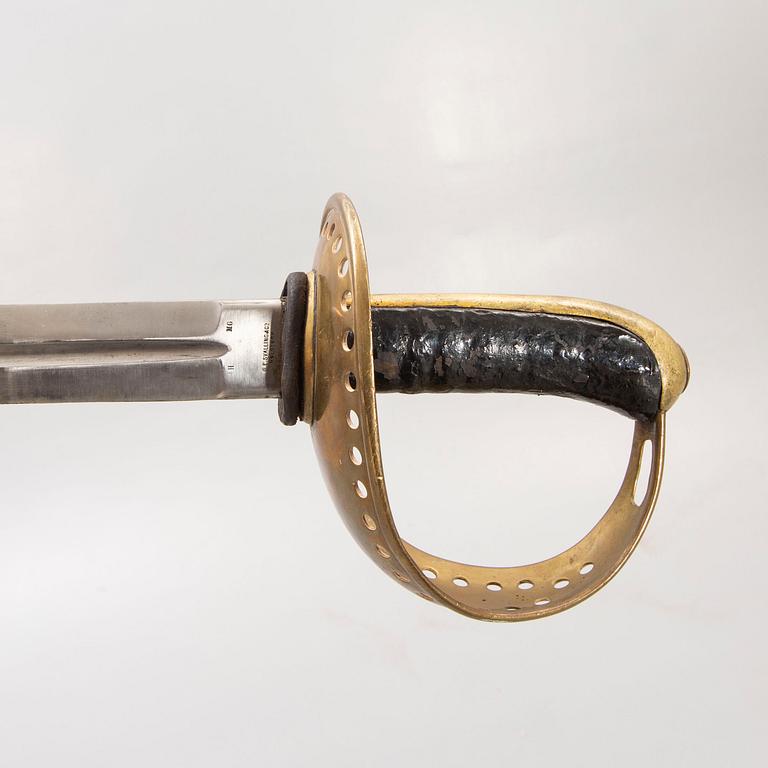 A Swedish cavalry sword 1893 pattern, with scabbard.