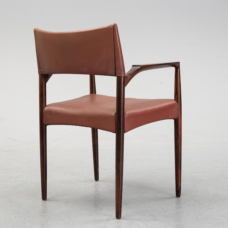 Villy Schou, karmstol, Schou Andersen Møbelfabrik, Danmark, 1960-tal.