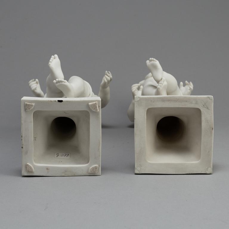 A PAIR OF PARIAN FIGURES, Gustafsberg 1894 and 1917.