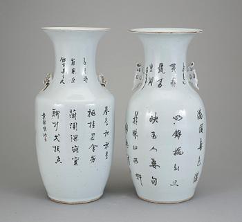 VASER, 2 stycken, porslin, Kina, 1900-tal.