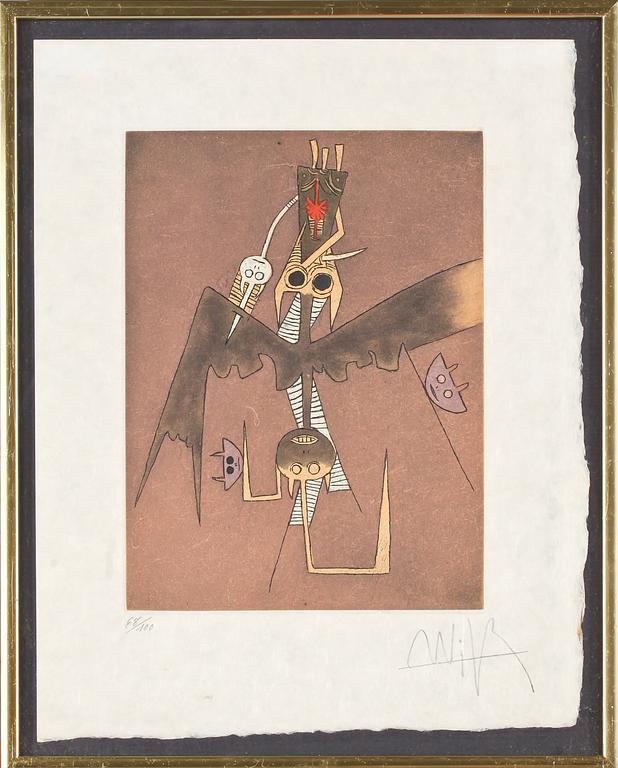 WIFREDO LAM, färgetsning, signerad och numrerad 68/100.