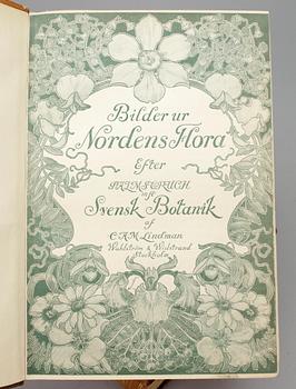 BÖCKER, 3 volymer C.A.M Lindman. "Bilder ur Nordens Flora". C. A. M. Lindman, Wahlström & Widstrand, 1922-26, Stockholm.