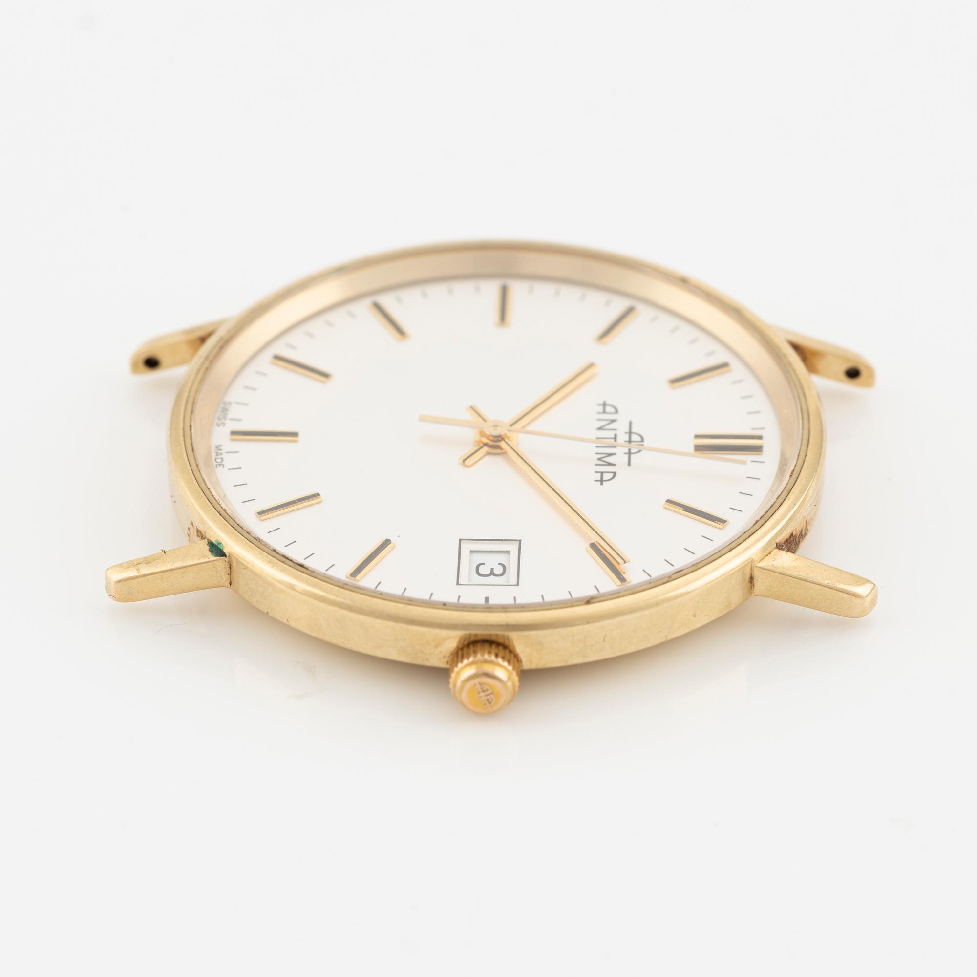 Antima, 14K guld, armbandsur, 33,5 mm.