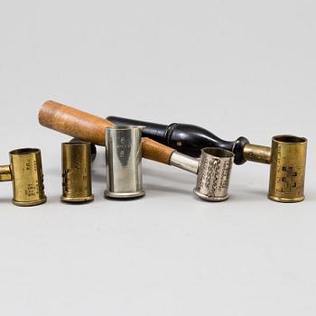 EIGHT PIECES OF BULLET MAKING EQUIPMENT, 19th/20th century.