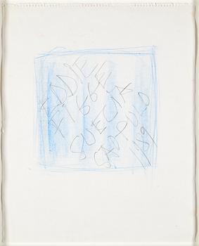 Eddie Figge, mixed media on paper, signed and dated 1989.