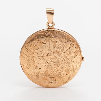 A 14K gold locket. Finnish import marks.