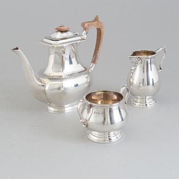 COOPER BROTHERS & SONS, kaffeservis, 3 delar, sterlingsilver, Sheffield, England, 1978.