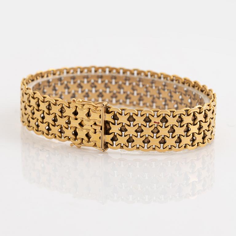 Armband, 18K guld,  tät x - länk.