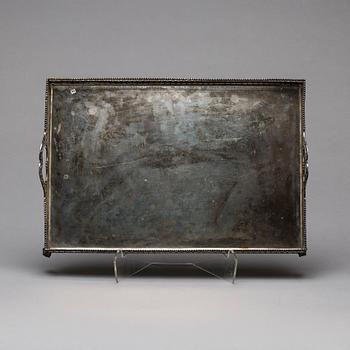 A SILVER WAITER, HOLLAND, 19TH CENTURY.