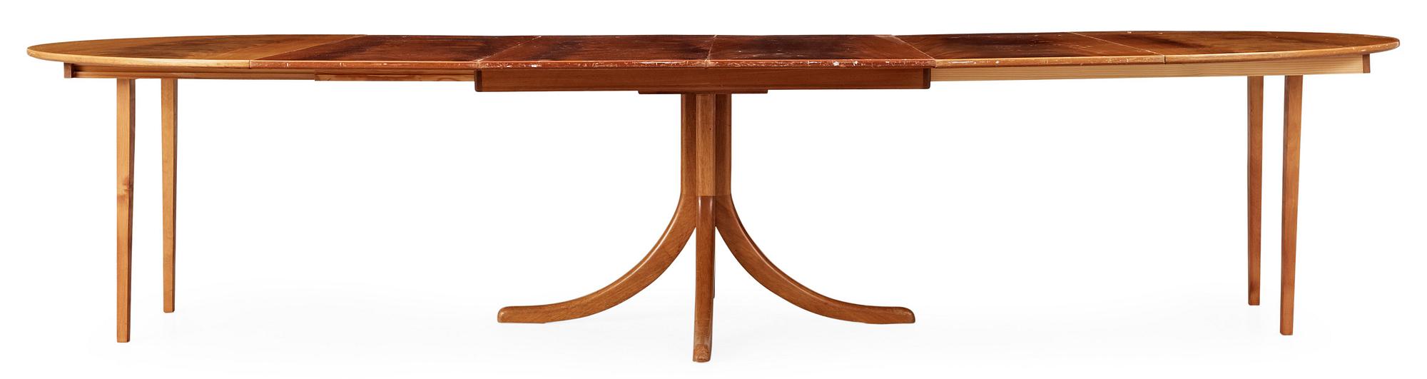A Josef Frank mahogany dining table, Svenskt Tenn, model 1020.