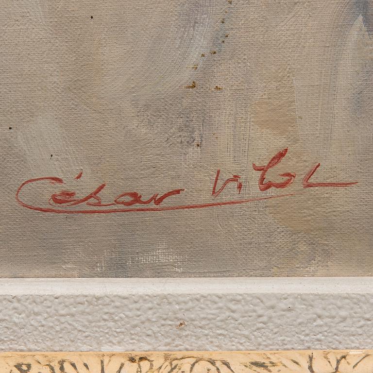 CÉSAR VILOT, olja på duk, signerad.