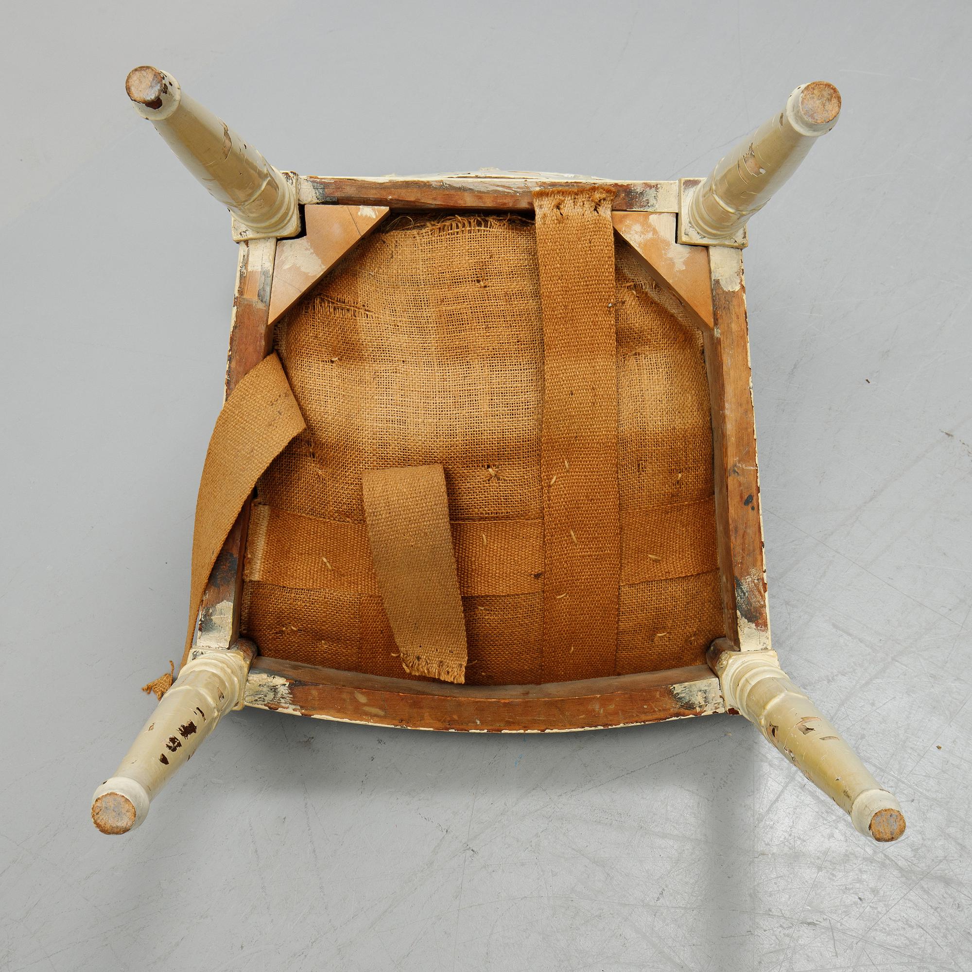 Stolar, 4 stycken (2+2), sengustavianska, tidigt 1800-tal.