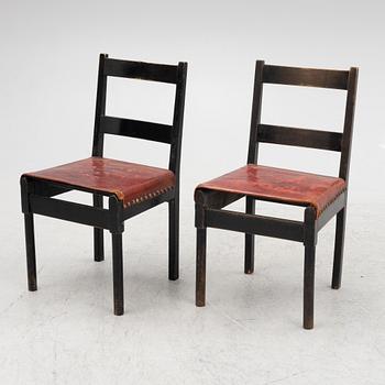 Chairs, a pair, functional style, 1930s.