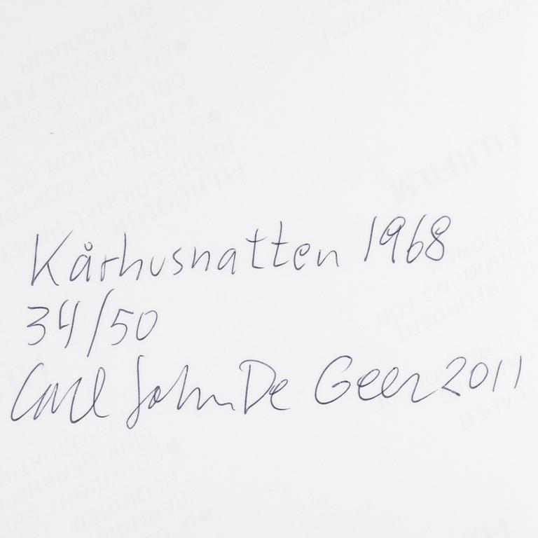 CARL JOHAN DE GEER, photograph, signed Carl Johan De Geer, dated 2011 and numbered 34/50 on verso.