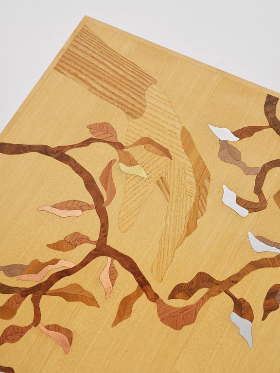 Klara Knutsson, a unique table, "Ornament", executed at Malmstens LiU, Stockholm, 2021.
