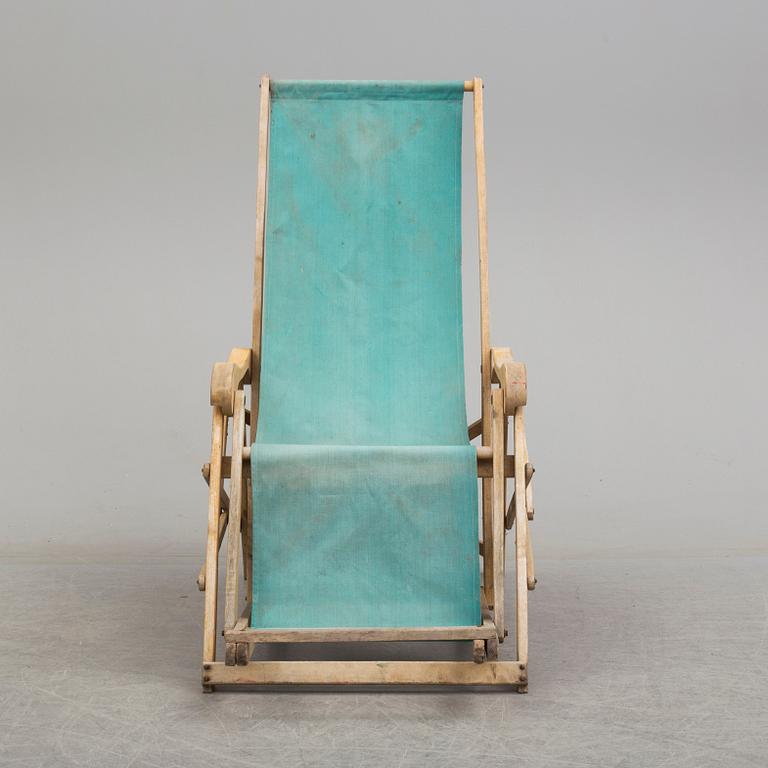 a mid 20th century deck chair.