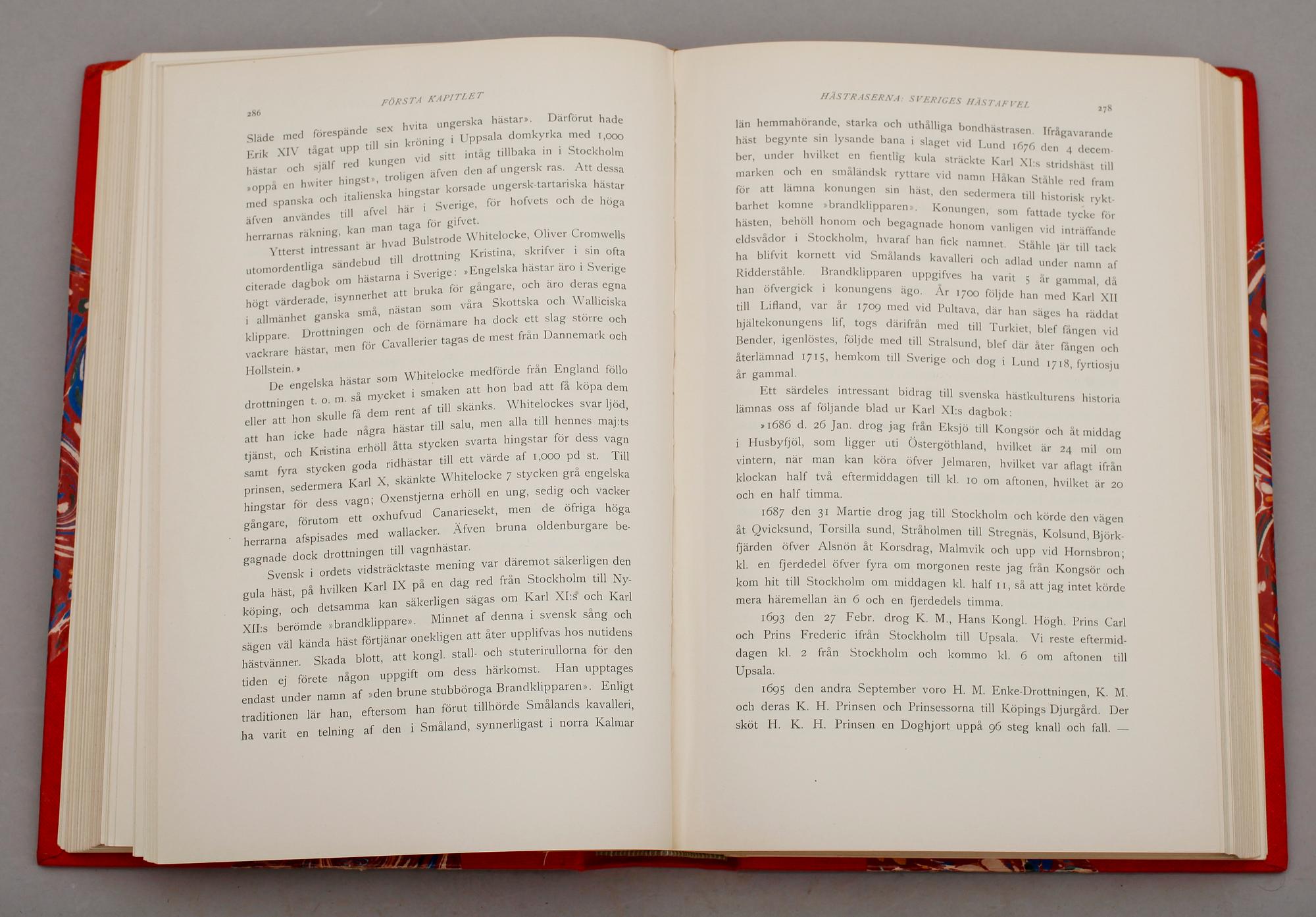 BOK, 2 vol, "Handbok för Hästvänner" av CG Wrangel, Stockholm, Albert Bonniers Förlag, 1913.