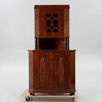 Corner cabinet, 1930s.