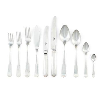 A Swedish 20th Century silver cutlery-set of 114 pieces, marks of WA.Bolin, Stockholm 1920 and 1933.