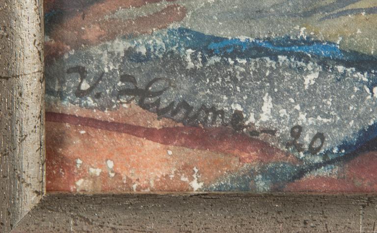 Viljo Hurme, akvarelli, signeerattu ja päivätty -20.