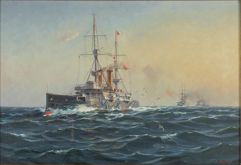 Arvid Ahlberg, Revenge, English cruiser.