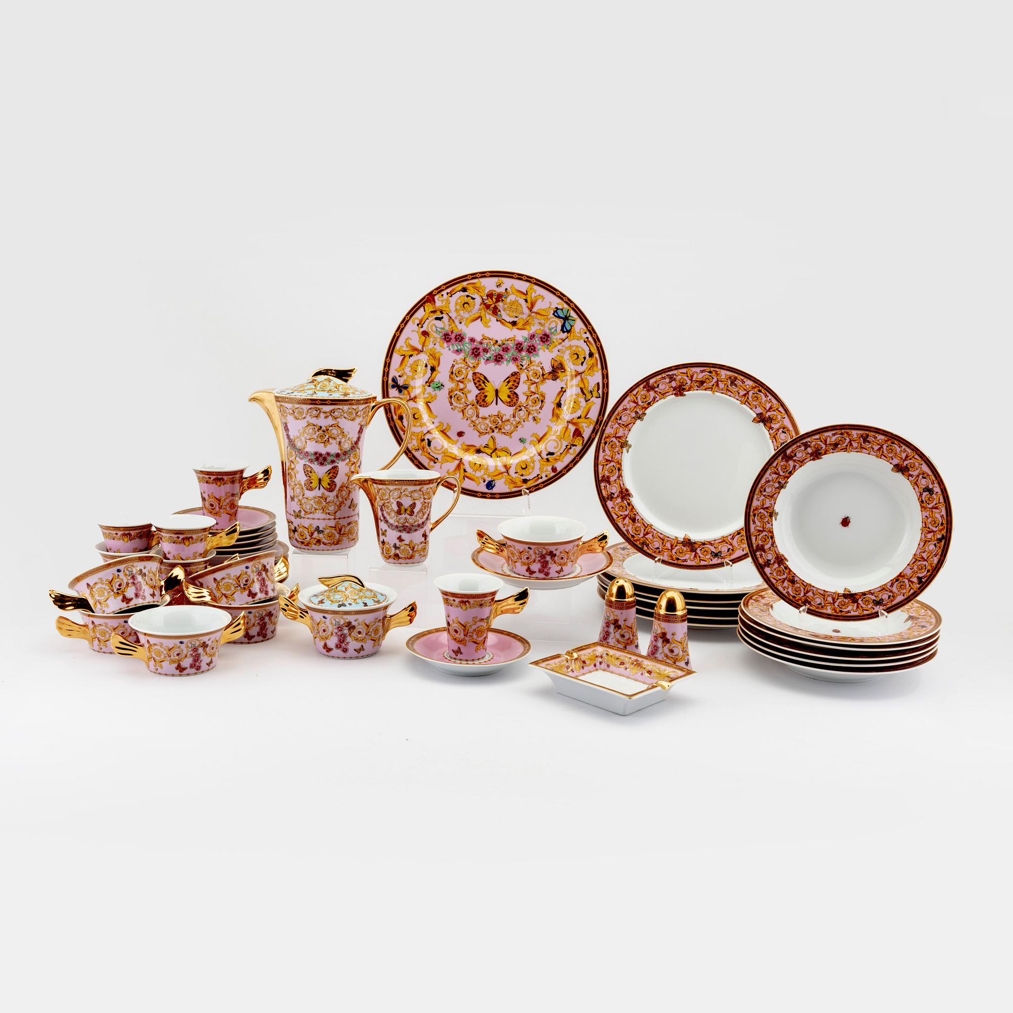 versace, a 31 pcs "Le jardin de Versace" from Rosenthal Germany.