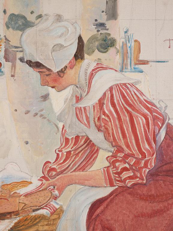 Carl Larsson, Martina med matkorgen (studie till "Frukost i det gröna").