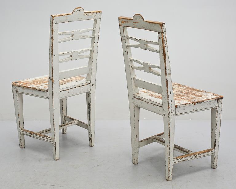 STOLAR, ett par, allmoge, 1800-tal.